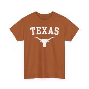 texas longhorns front & back logo college game day t shirt tee