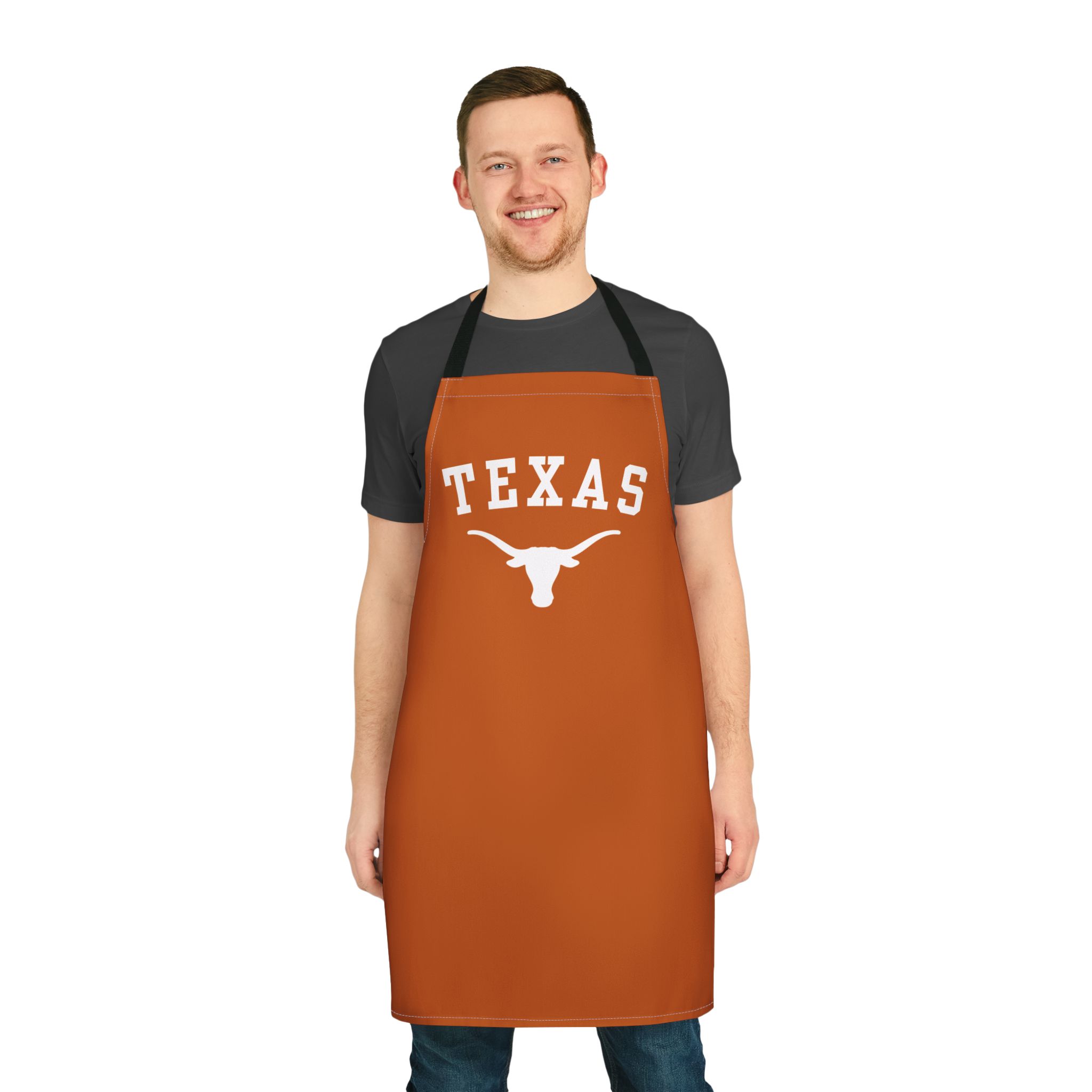 texas longhorn burnt orange personalized chef's kitchen apron texas longhorn burnt orange personalized chef's kitchen apron