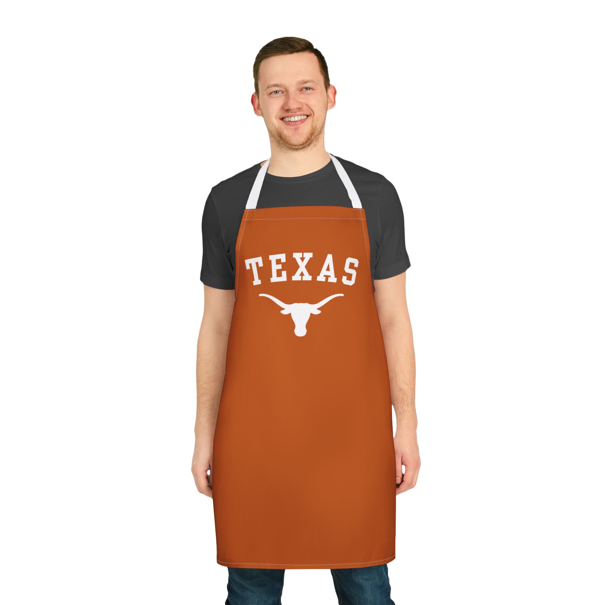 texas longhorn burnt orange personalized chef's kitchen apron texas longhorn burnt orange personalized chef's kitchen apron